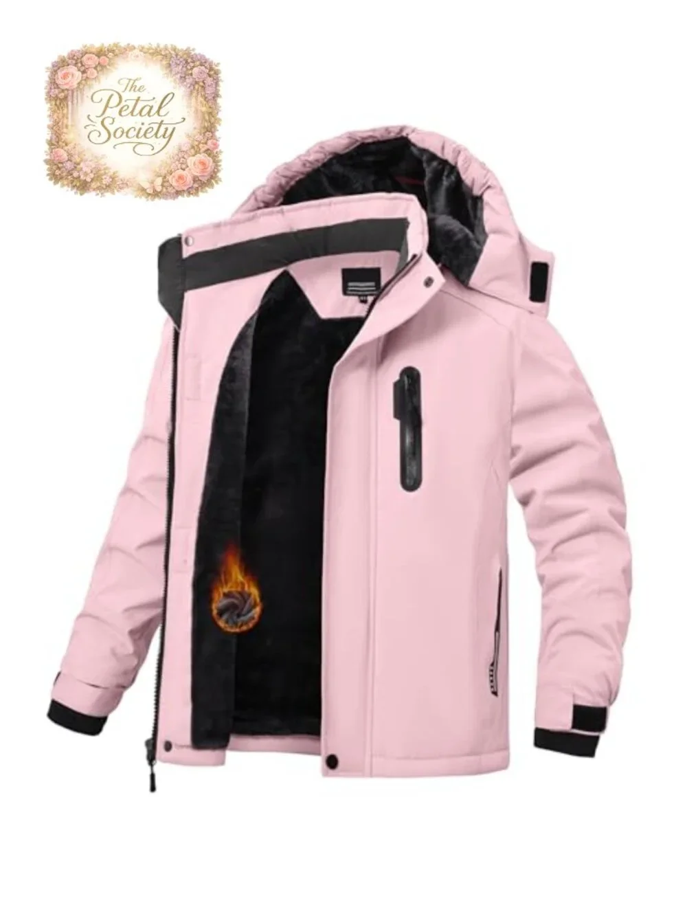 Boys Girls Waterproof Ski Jacket Fleece Lined Winter Snow Coat Zip Pockets